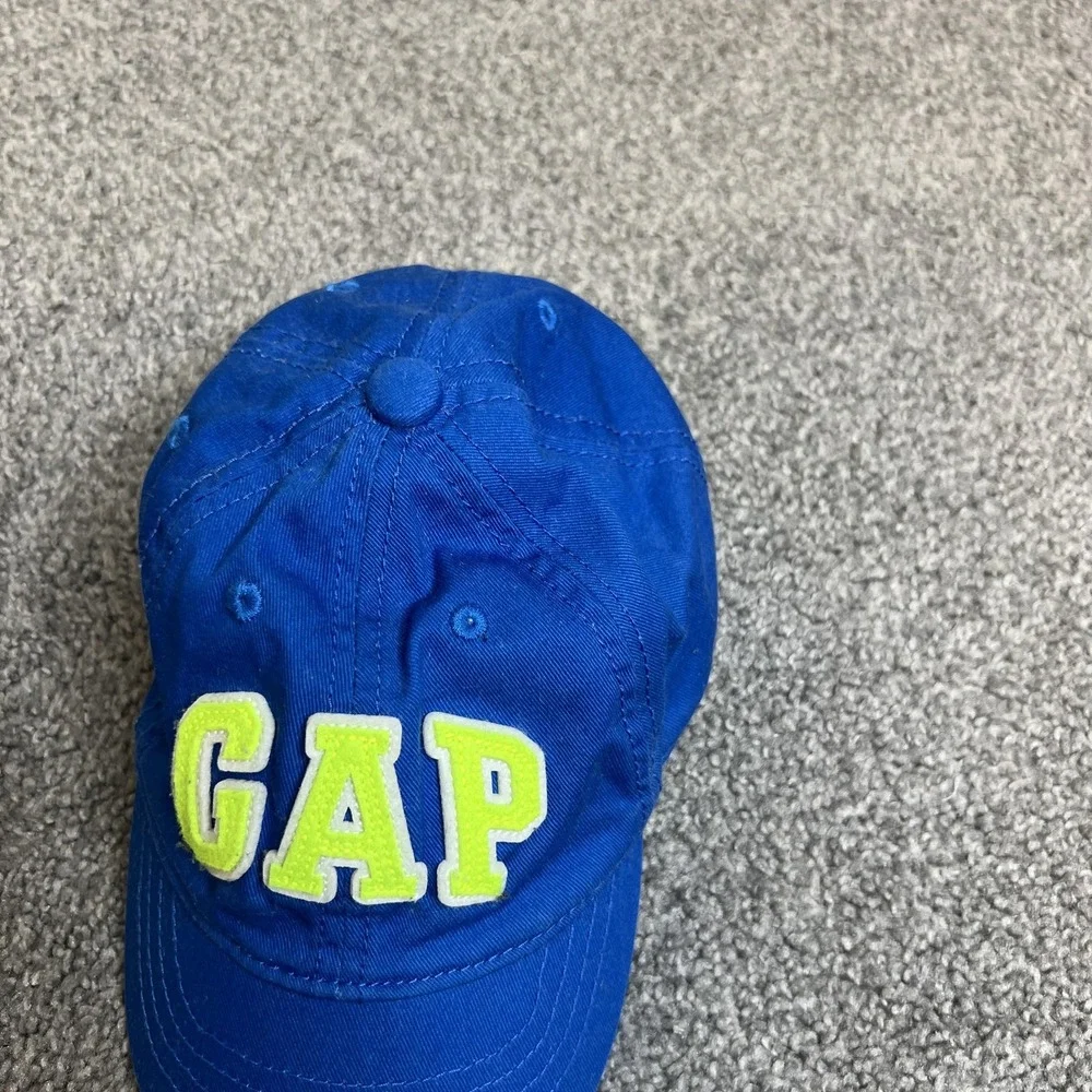 GAP Hat‎ Cap Fitted Kids Blue Green Embroidered Applique Baseball Toddler